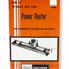 Vintage Sears Craftsman Power Router Manual Over 50 Operations Illustrated 1975 Vintage Sears Craftsman Power Router Manual Over 50 Operations Illustrated 1975