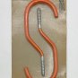 NEW Vintage Sears 2-Pack Orange Vinyl Coated All-Purpose Hooks up to 85 lbs