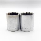 Craftsman 1" + 1-1/16" 12-Point, 1/2" Drive, Shallow Socket Pair =V= Series