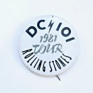 Vintage 1981 Rolling Stones Tour, Washington DC, DC 101 Radio Sponsor 1.5"  Pin