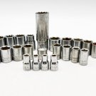 ALLTRADE 28-Piece Shallow Socket Set, Metric & SAE, 12 pt &6 pt, 1/4 + 3/8 Drive