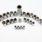 ALLTRADE 28-Piece Shallow Socket Set, Metric & SAE, 12 pt &6 pt, 1/4 + 3/8 Drive