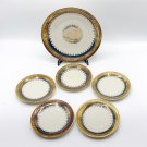 1930's Schumann Bavaria #78 Service Plate & Six 4" Small 22k Gilt Plates 1930's Schumann Bavaria #78 Service Plate & Six 4" Small 22k Gilt Plates