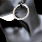 Comet Argent Light & Dark Crystal Beaded Silver French Wire Hoop Earrings