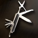 Vintage 3.5" Stainless Steel 9-in-One Multi-Tool Pocket Knife & Key Chain w/Grip Vintage 3.5" Stainless Steel 9-in-One Multi-Tool Pocket Knife & Key Chain w/Grip