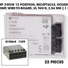 22pc TE AMP 87456-8 1339 2-Row 12 Position, Wire-to-Board Crimp Housing 2.54 mm