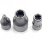 3pc Impact Sockets, External Torx  1/4" E-8 & 3/8" E-10 + FREE Square  1/4" T-27