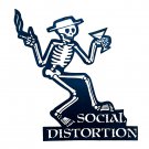 90's Social Distortion Skelly Skeleton with Martini 6"Vintage Die Cut Decal