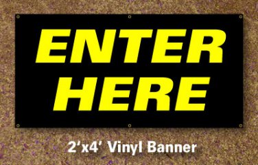 Enter Here Banner 2x4 ft