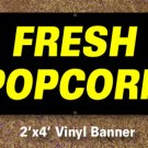 Fresh Popcorn Banner 2x4 ft