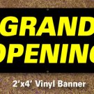 Grand Opening Banner 2x4 ft