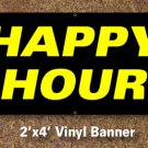 Happy Hour Banner 2x4 ft