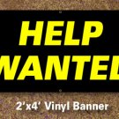 Help Wanted Banner 2x4 ft