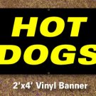 Hot Dogs Banner 2x4 ft