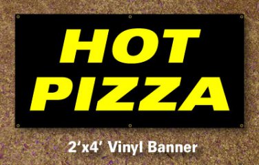Hot Pizza Banner 2x4 ft