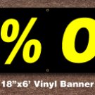 25% OFF Banner 18 inch x 6 ft