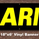 Alarms Banner 18 inch x 6 ft