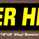 Beer Here Banner 18 inch x 6 ft
