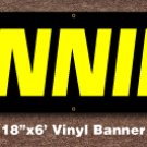 Tanning Banner 18 inch x 6 ft