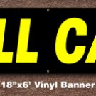 Will Call Banner 18 inch x 6 ft