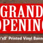 Grand Opening Banner Sign Ornamental 4x8 ft