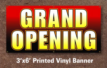 Grand Opening Banner 3x6 ft