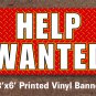 Help Wanted Banner 3x6 ft