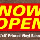 Now Open Banner 3x6 ft