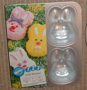 NEW Wilton Easter Bunny Bunnies Mini cake pan