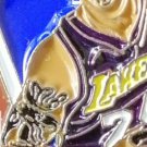 LAKERS KOBE BRYANT KB NBA LOGO HARD METAL LAPEL PIN 1- 1/2" TALL (BRAND NEW)