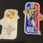 LAKERS KOBE BRYANT KB NBA LOGO HARD METAL LAPEL PIN 1- 1/2" TALL (BRAND NEW)
