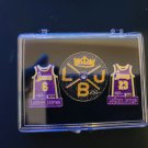 Los Angeles Lakers  LeBron James NBA Career Lapel  Jersey Pin  Set Display Case