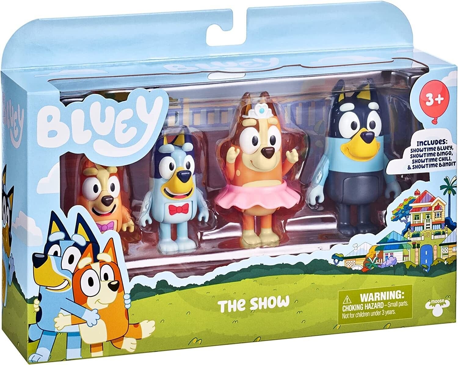 Bluey The Show, Pack Of 4, Figures Of 2.5-3 Inch ( Moose Toys 17340