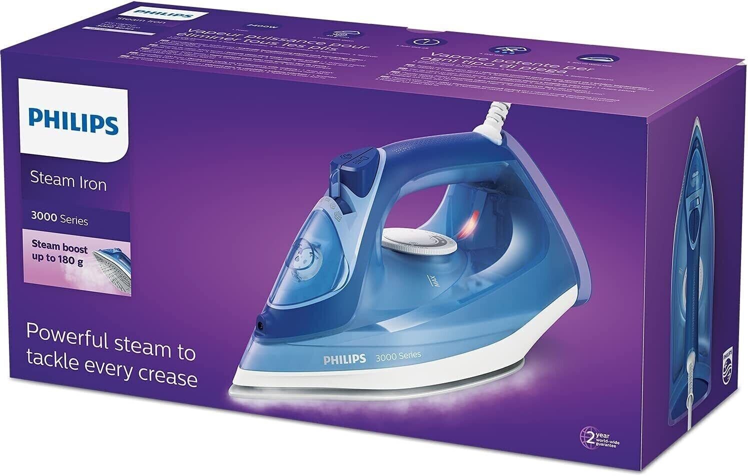 Philips Iron Of Steam 3000 Series Dst3031/20, 2400W 1.4oz/Min Swat