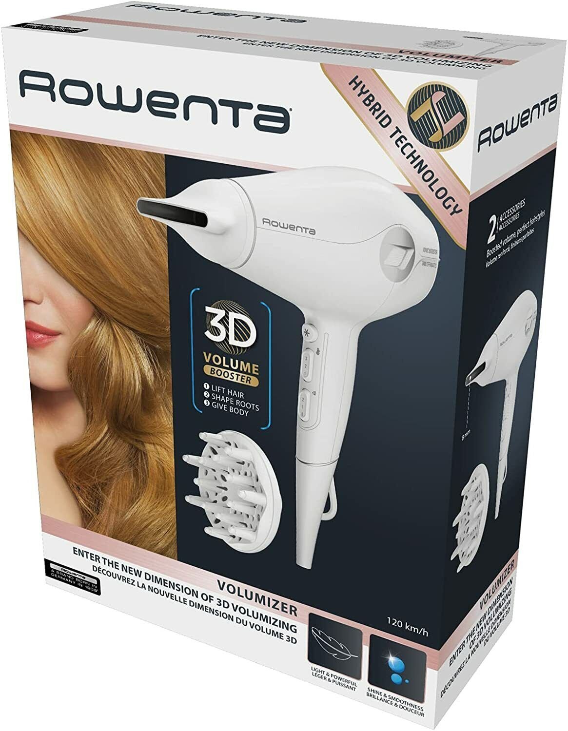 Rowenta Volumizer CV6130 - Dryer Of 2400 W3 Speed And 3 Temperatures, 3D