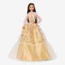 Barbie Signature Christmas Asian Toy Collection Doll with Gilded Gala Dress, (Mattel HJX07)