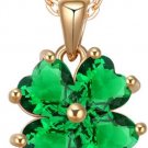 Crystalline Azuria 18ct Gold Plated Zirconia Crystals Lucky Clover