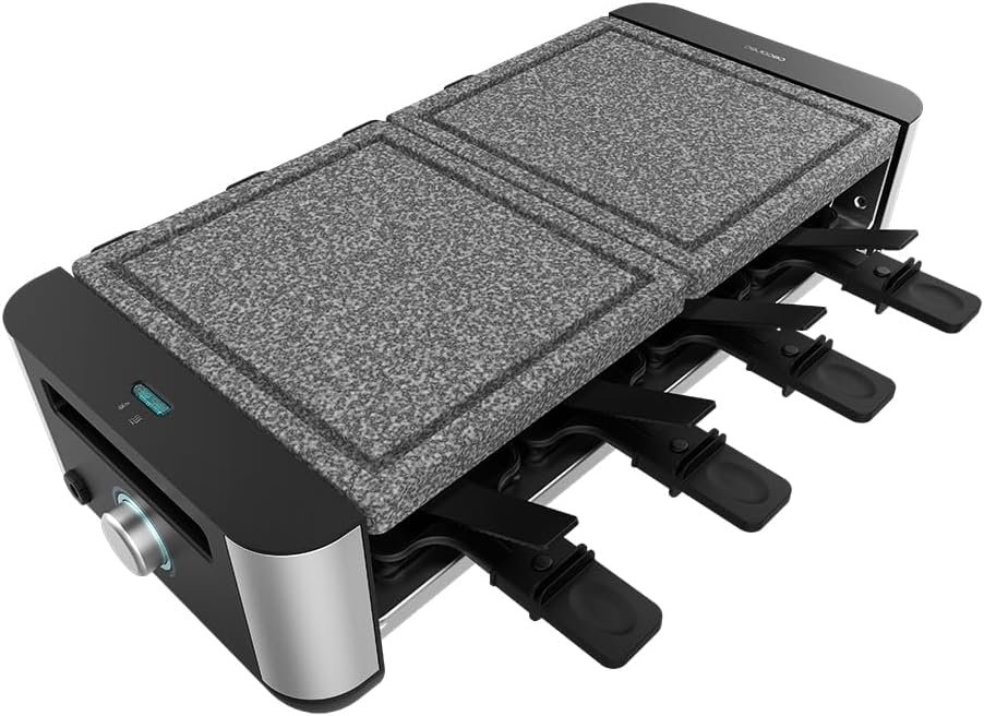 Raclette Grill Cheese&Grill 6000 Inox. 600 W, Design Élégant En Acier