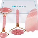 Jade Roller, Gua Sha and Brush - Facial Massage Set