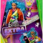 Barbie Extra Articulated Doll with Curly Blue Hair, Fashion