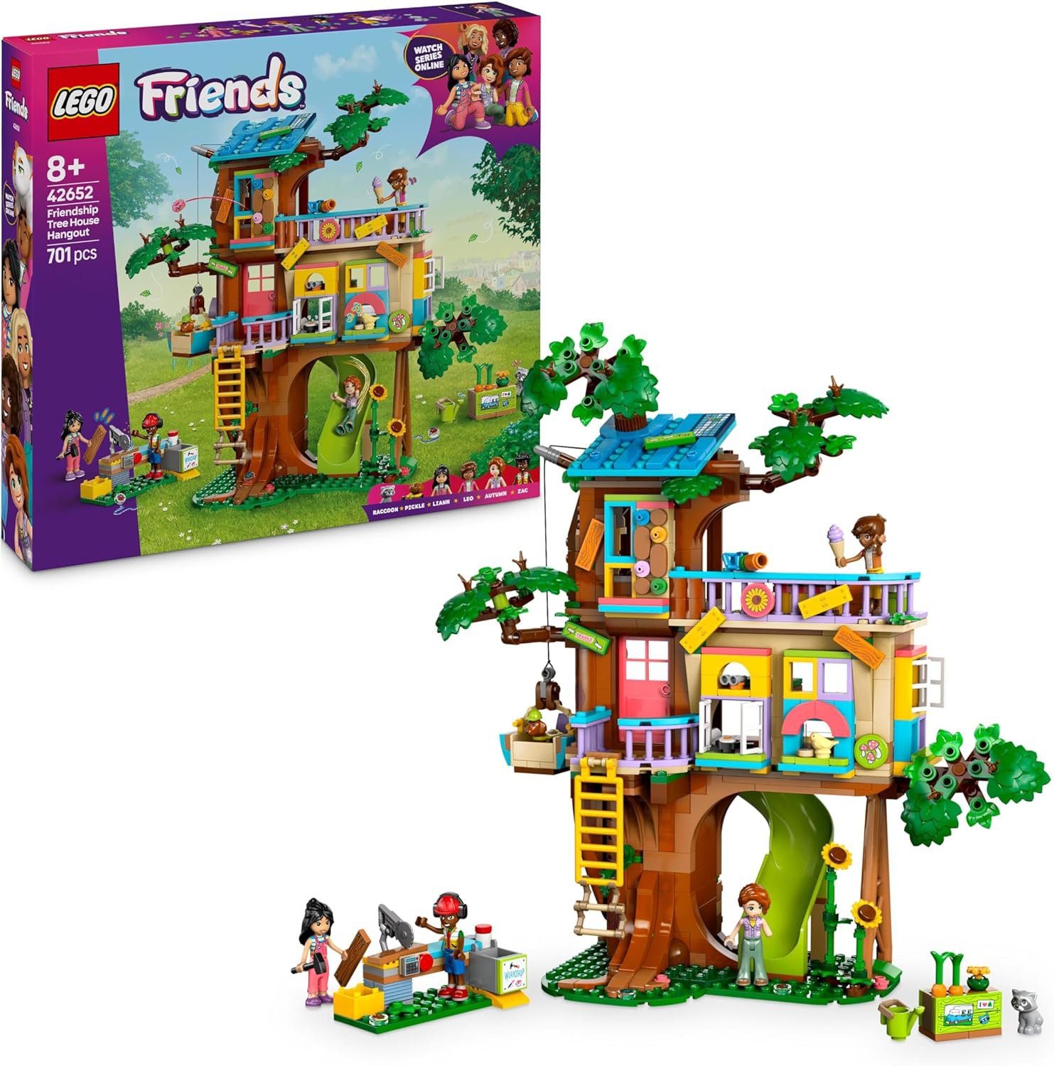 LEGO Friends Friendship Tree House Get-Together with Animal Toys and