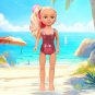 Nancy Tropical, Doll Dressed in a Summer Outfit, Includes a Sequin Swimsuit