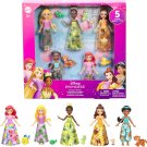 Mattel Disney Princess & Friends Playset with Five Poseable Small Dolls with