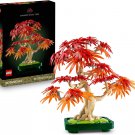 LEGO Botanical Japanese Red Maple Bonsai Tree - Artificial Plant with Red