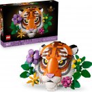 LEGO Art Wildlife Collection: Tiger - 3D Model for Adults with Botanical Floral