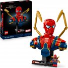 LEGO Marvel Iron Spider-Man Bust - Adult Superhero Figure Model Kit with 2