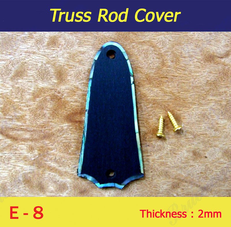 Bruce Wei, Macassar Ebony Truss Rod Cover w/ Abalone Inlay ( E-8 )