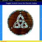 Toggle Switch cover Backplate for Electric Guitar, Hawaiian Koa, MOP & Abalone inlay ( BP53-1)