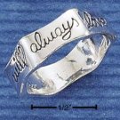 RG011-STERLING SILVER "I WILL ALWAYS LOVE YOU" BAND