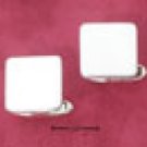 RG021-STERLING SILVER PLAIN HIGH POLISH SQUARE CUFF LINKS